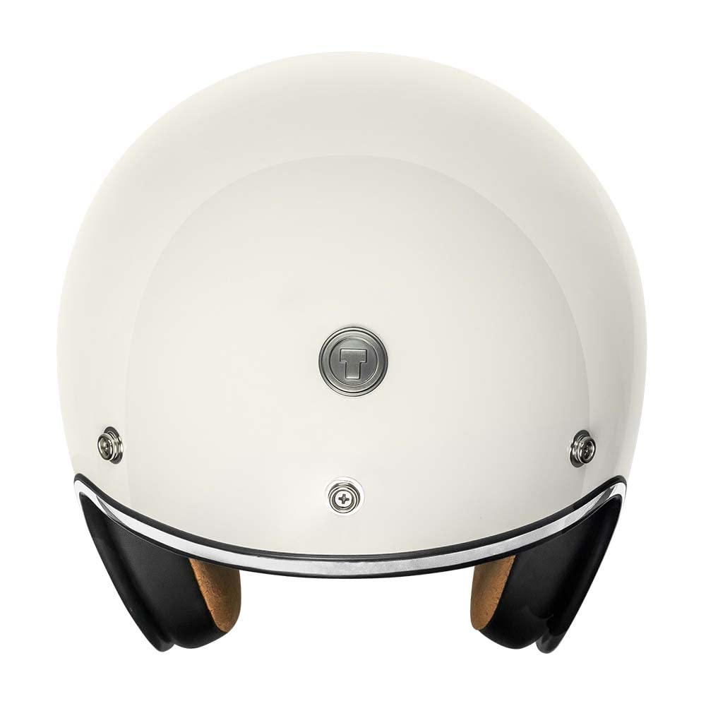 Torc T50/Del Mar Open Face 3/4 Motorcycle Helmet With Color/Graphic Dot Approved (Pearl White Full Tree, Small)