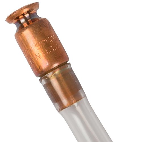 The Original Safety Siphon 6 Foot Hose For Gasoline And More - 3/8'' Valve Siphon Pump - Use For Cars, Boats, Mowers - Self Prim