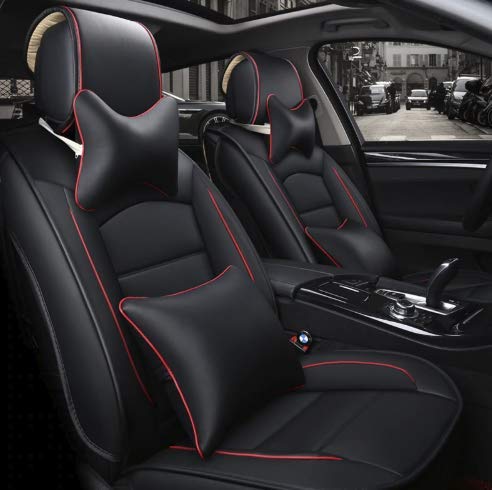 3D FRONTLINE PU Leather Car Seat Cover Black Compatible with Hyundai i20 New