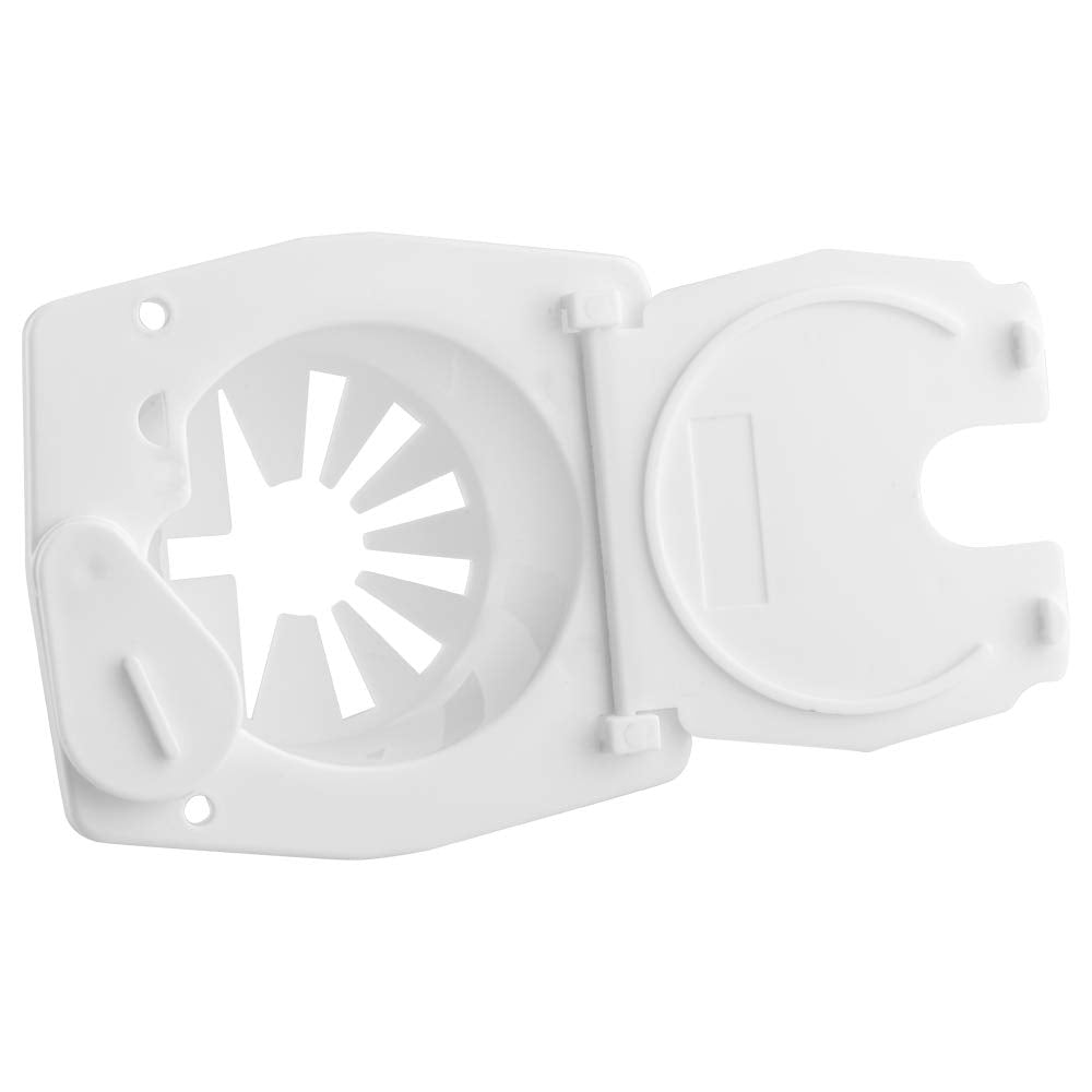 Halotronics Rv Square Electrical Cable Hatch For 30 Amp Cords (White)