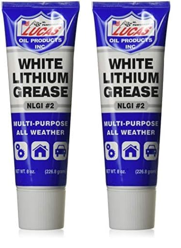 Lucas Oil 10533 White Lithium Grease - 8 Oz. Squeeze Tube (Pack Of 2)