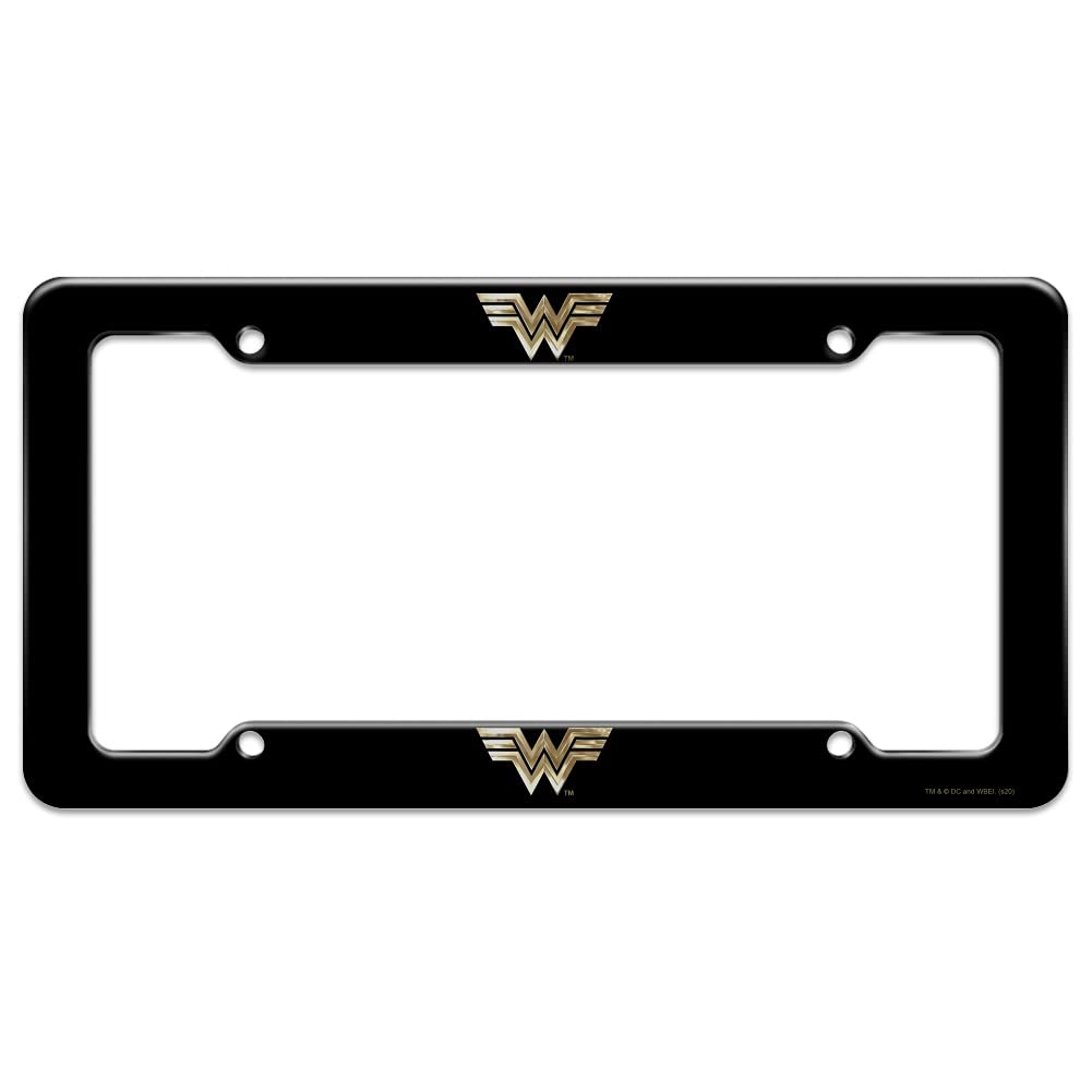 Wonder Woman 1984 Golden Logo License Plate Tag Frame
