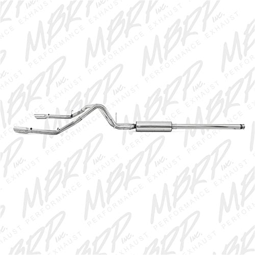 Mbrp S5084409 T409 Dual Split Rear Exhaust System, 3 Inch