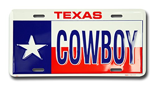 Texas Cowboy Novelty License Plate