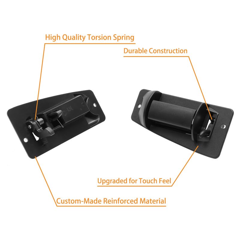 Exterior Door Handles, Chrome Metal Lever, Compatible With 1999-2007 Chevy Silverado, Gmc Sierra 1500 2500 3500, Extended Cab Re