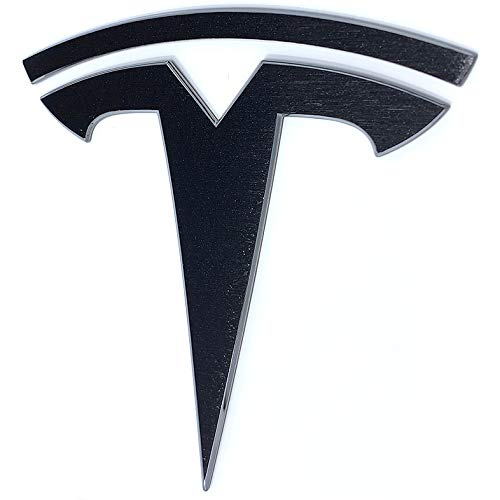 Logo Decal Wrap For Tesla Model Y, 4-Pc Set (Brushed Black)
