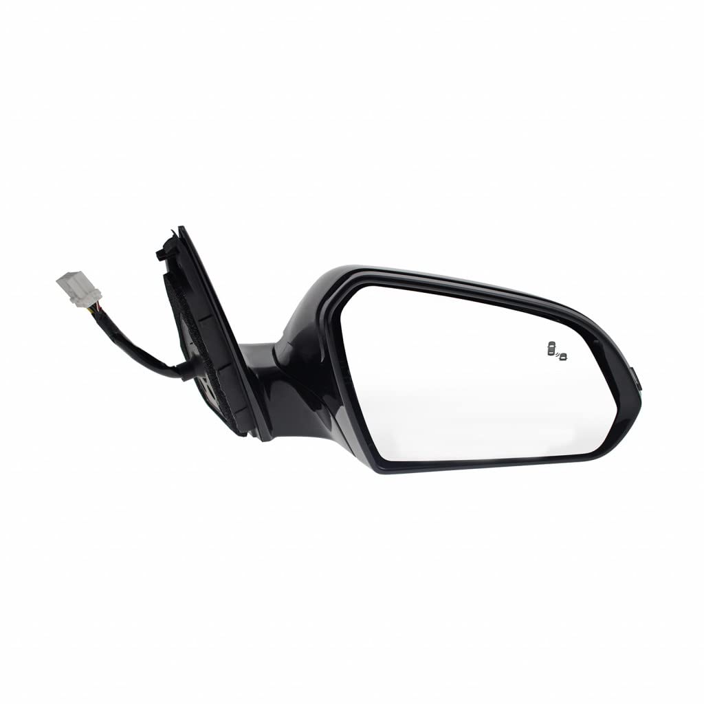 For Hyundai Sonata 2018 2019 Door Mirror Passenger Side | Power | Heat | w/Signal | Gloss Black/Paint to Match | Replacement For
