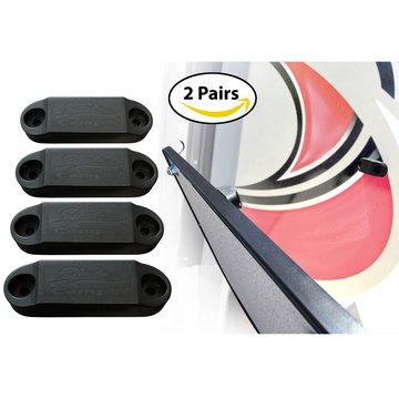 Camp'N Rv Magnetic Door Holder (Black 2-Pair) Rv Magnetic Door Catch & Rv Door Magnet For Secure Closure - Trailer Door Holder With Mounting Hardware & Double Sided Tape - Rv Door Holder