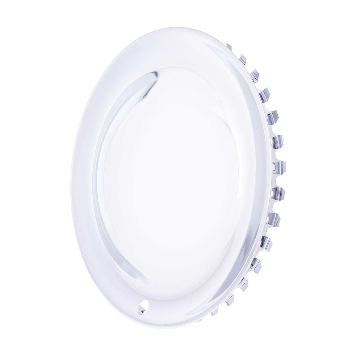 United Pacific Bhc01-15 Triple Chrome 15    Steel Baby Moon Hub Caps, Mirror Finish, Smooth Plain Face, Domed Hub Caps, Chrome W