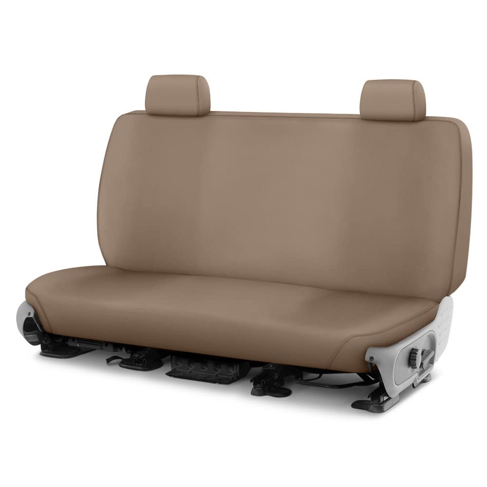 Covercraft Custom-Fit Rear-Second Seat Bench SeatSaver Seat Covers - Polycotton Fabric, Taupe