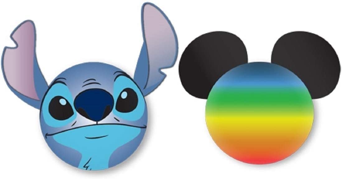 Disney Stitch Face And Mickey Rainbow Antenna Topper
