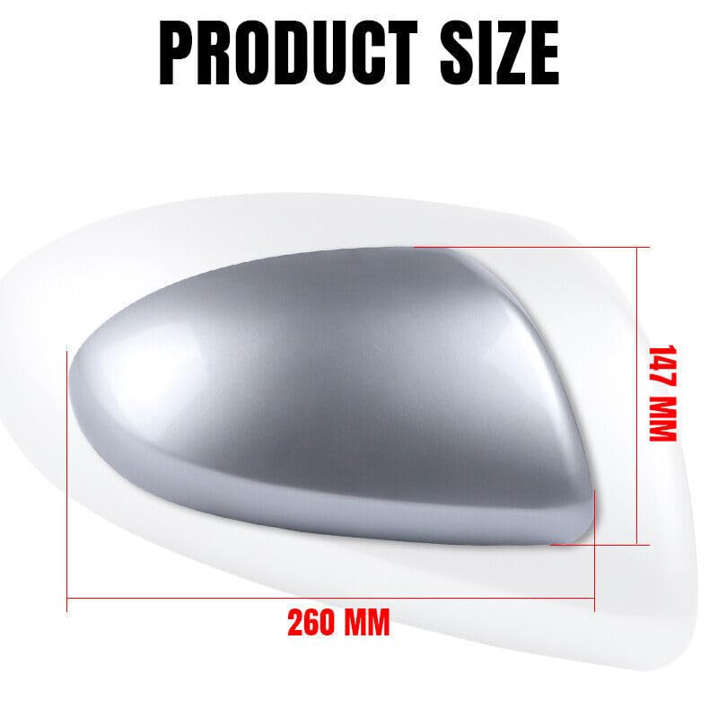 Silver Right Passenger Side Mirror Cover Cap For Mazda 3 2010 2011 2012 2013 No-Signal