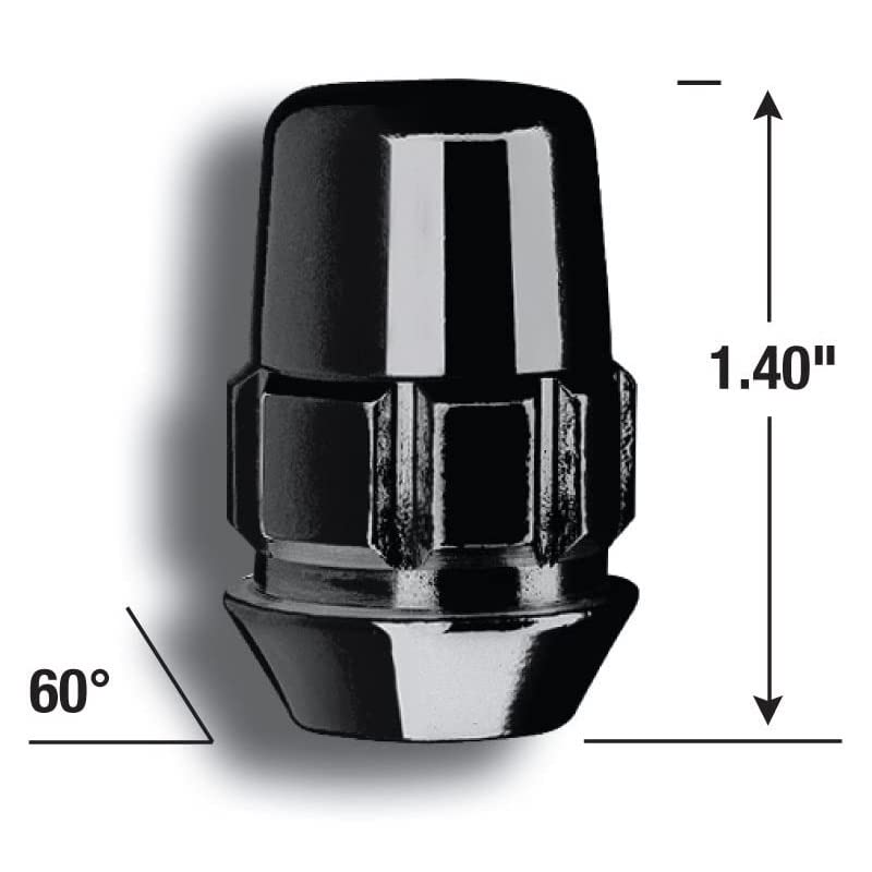 Gorilla Automotive 71643NBC Black Wheel Lock, 14mm x 1.5, Pack of 20 - Secure Your Wheels with Durable Multicolor Locks