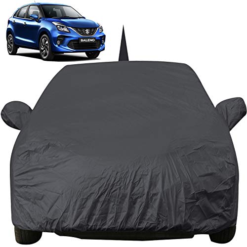 Autofact Car Body Cover For Maruti Baleno (2015 To 2021) With Mirror And Antenna Pocket (Light Weight, Triple Stitched, Heavy Bu