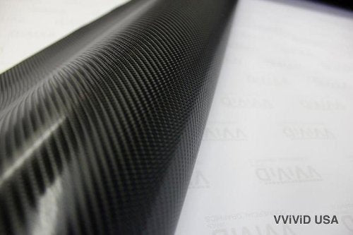 Vvivid Black True R Carbon Fiber Vinyl Wrap Roll With Air Release Technology (20Ft X 5Ft)