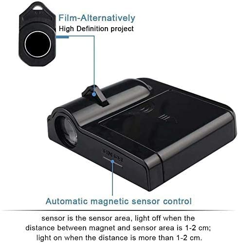 Car Door Lights Logo Projector, 2Pcs Car Door Projector Lights Welcome Courtesy Ghost Shadow Lamp Fit For All Car Models By Flyeego (Fire Horse)