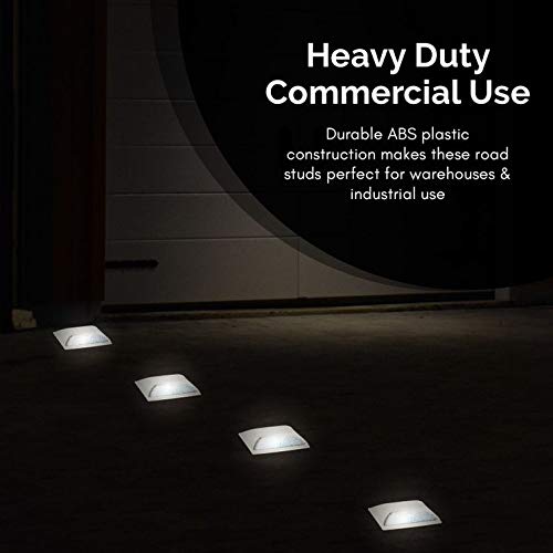 10 Pack Commercial Reflective Road Pavement And Driveway Marker (White)