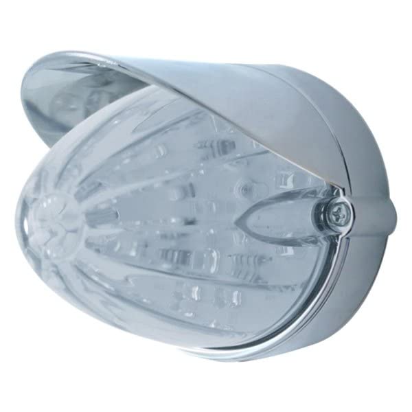 United Pacific 37712 19Led Watermelon Grakon 1000 Flush Mount Marker/Auxiliary Light Kit W/Visor, Sealed Housing- Amber Led/Clea