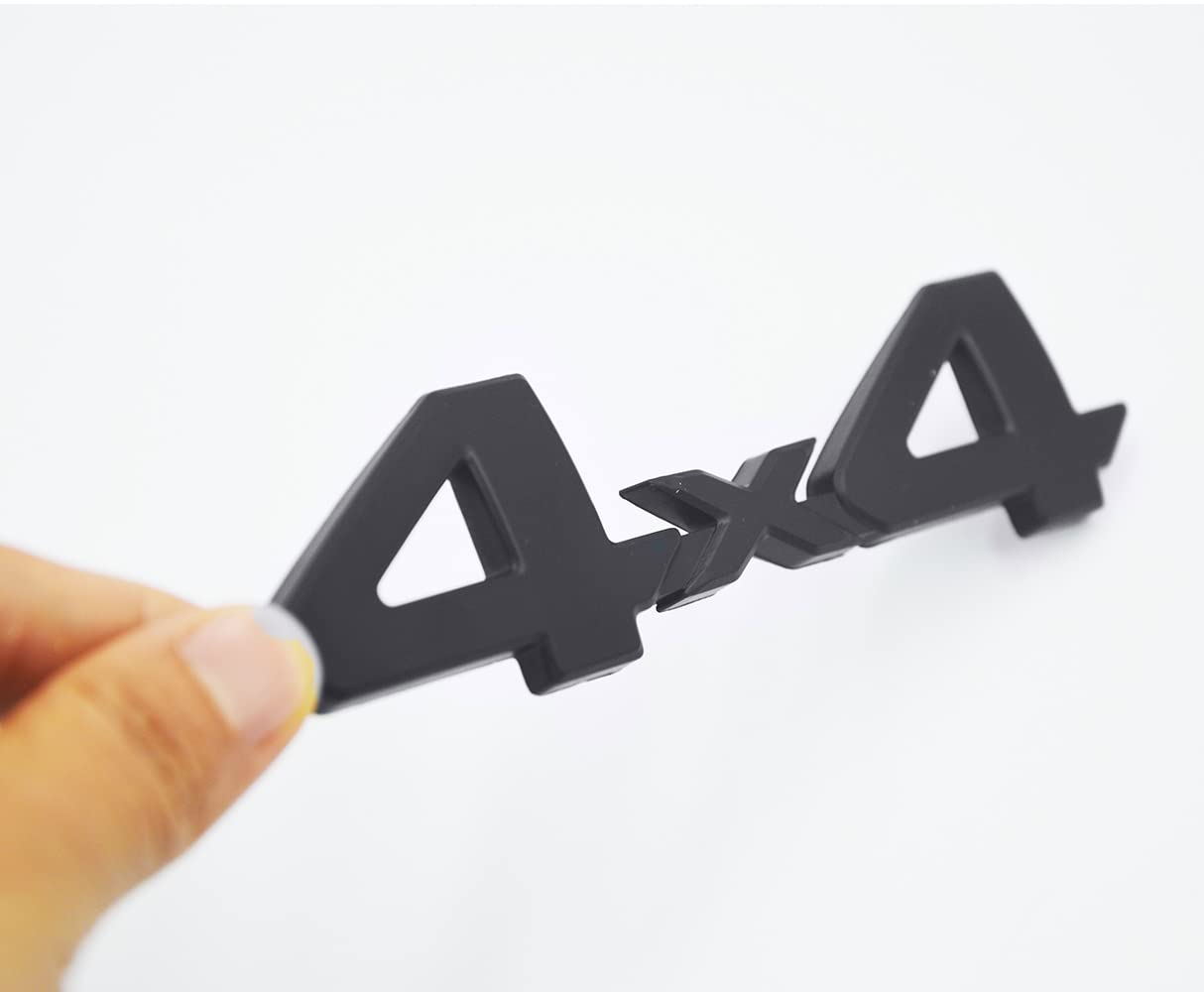 Huapx 1Pack Metal Car 4X4 Emblem 3D Chrome Badge Decal Sticker Compatible With 4Runner Tundra Tacoma Rear Tailgate Tail Gate Doo