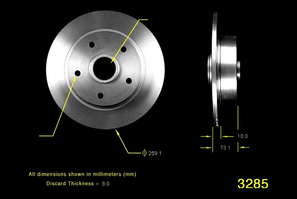 Bendix Premium Prt1670 Rear Brake Rotor For Ford Probe 1992-1989, Mazda 626 1992-1988, Mx-6 1992-1988