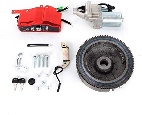 Electric Start Kit Fit For Gx340 11Hp Gx390 13Hp Starter Motor Lgnition Flywheel Switch For Gx340 Gx390 Electric Motor Start Kit