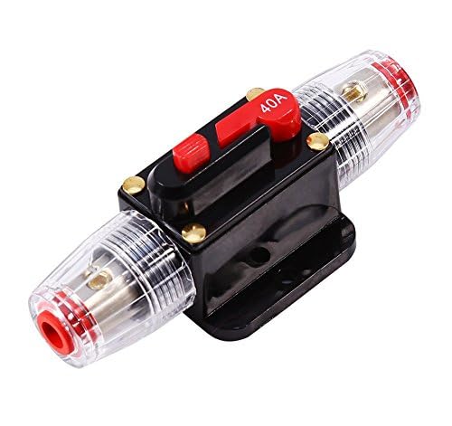 Anjoshi Fuse Holders 40Amp 20A 30A 50A 60A 80A 100A 150A Inline Circuit Breaker For Car Audio And Amps Overload Protection Reset