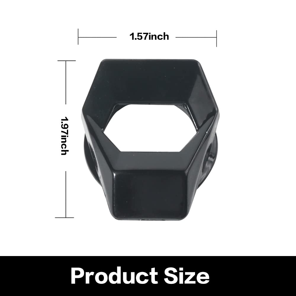 Vargtr Universal Engine Start/Stop Button Cover,Aluminum Alloy Car Power Control Trim,Push To Start Button Cover Key Protective Cover For Civic Crv Xrv Challenger Charger Chr (Black)