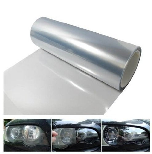 Diyah 12 X 48 Inches Self Adhesive Headlight, Tail Lights, Fog Lights Tint Vinyl Film (Clear)