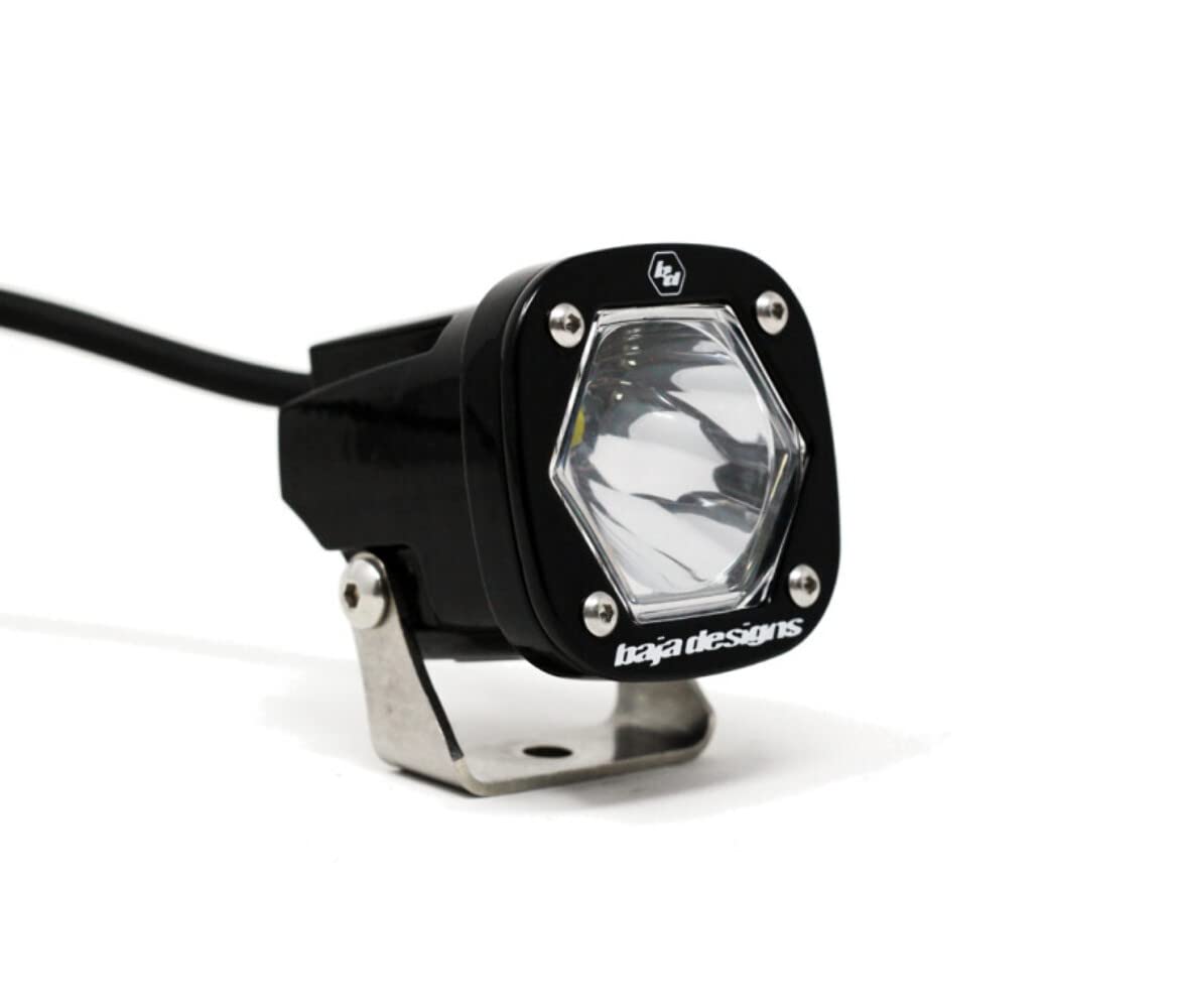 Baja Designs S1 Black LED Light Pod for Off Road 4x4, Truck, Wrangler, UTV, ATV - Spot Beam, Clear Lens