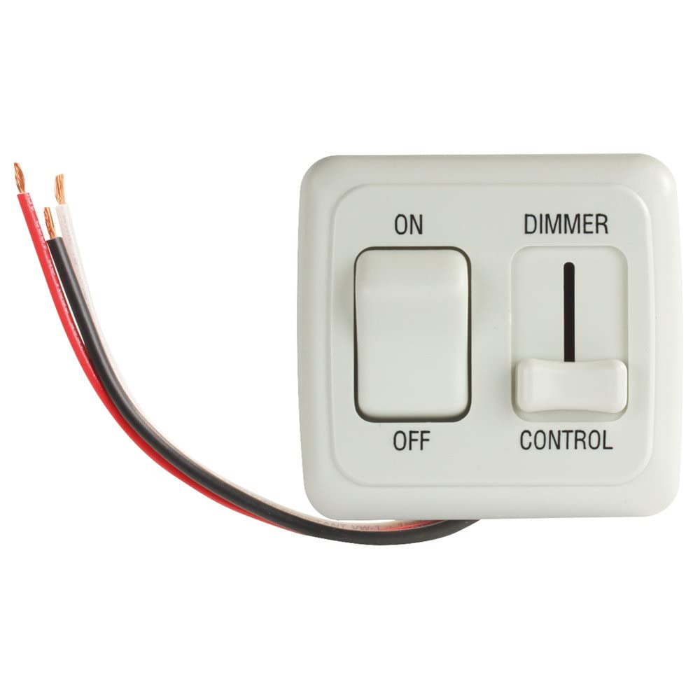 Jr Products 15205 White Led Dimmer On/Off Switch