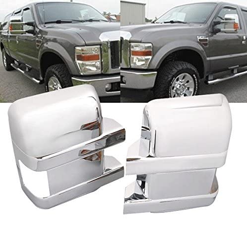 2Pcs Chrome Abs Side Door Full Mirror Covers For 08 09 10 11 12 13 14 15 16 Ford F250 F350 F450 Super Duty