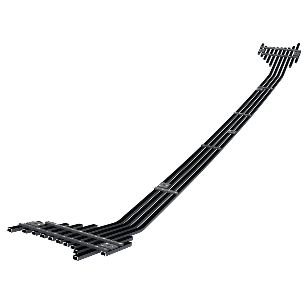 APS Compatible with Toyota Tacoma 2016-2023 Lower Bumper Stainless Steel Black 8x6 Horizontal Billet Front Grill Grille Insert T