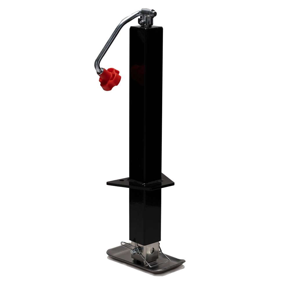 Bastion Distribution Top-Wind A-Frame Trailer Jack | Adjustable Footpad | 3000lb Lift & 5000lb Load Capacity | Sturdy Base | RV 
