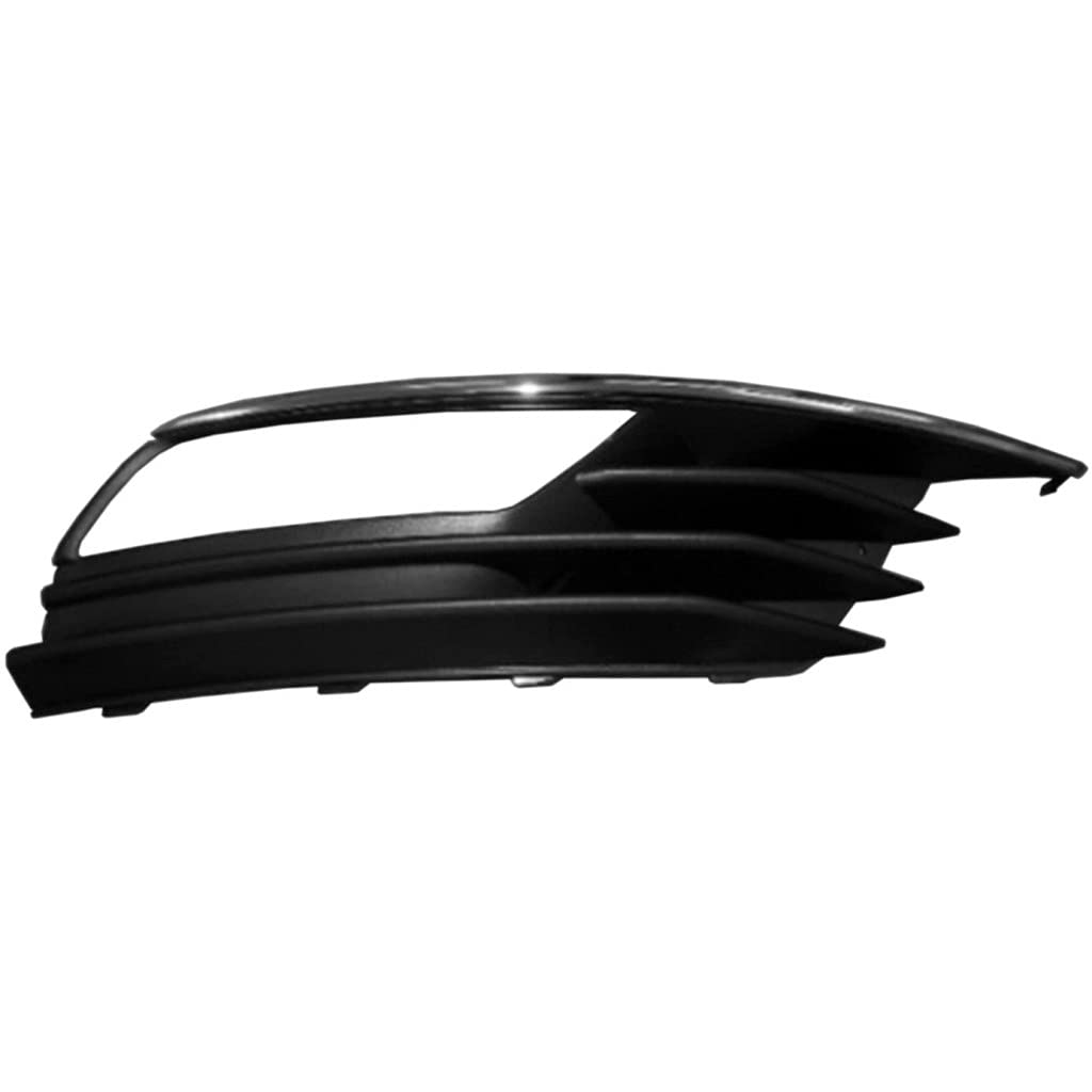 For Audi A3 / A3 Quattro Fog Light Cover 2015 2016 Passenger Side | Outer | Cover Grille | Convertible/Sedan | Textured Black | 