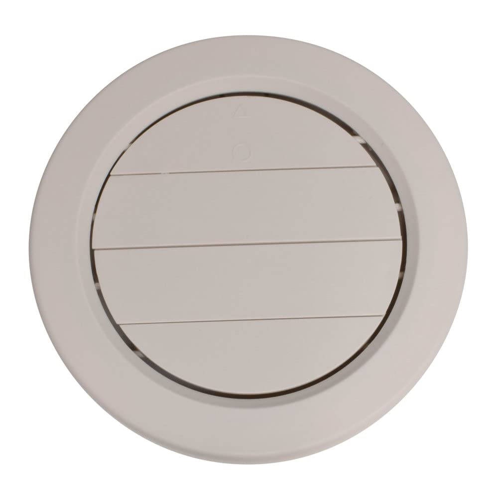 Valterra A10-3360Vp Dampered Heating And A/C Register With 360 Rotation - 5-13/16'' Id X 6-7/8'', Beige