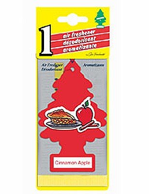 Little Trees Car Air Freshener - Cinnamon Apple Hanging Paper Tree, 1 Count, Red, Model U1P10338