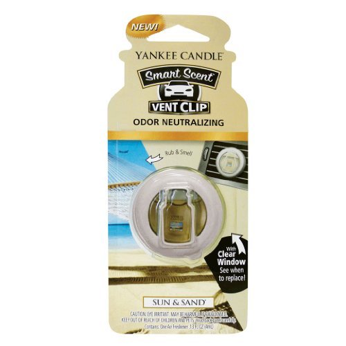 Yankee Candle Car Freshener Smart-Scent Vent Clips, 4-Pack (Sun & Sand)
