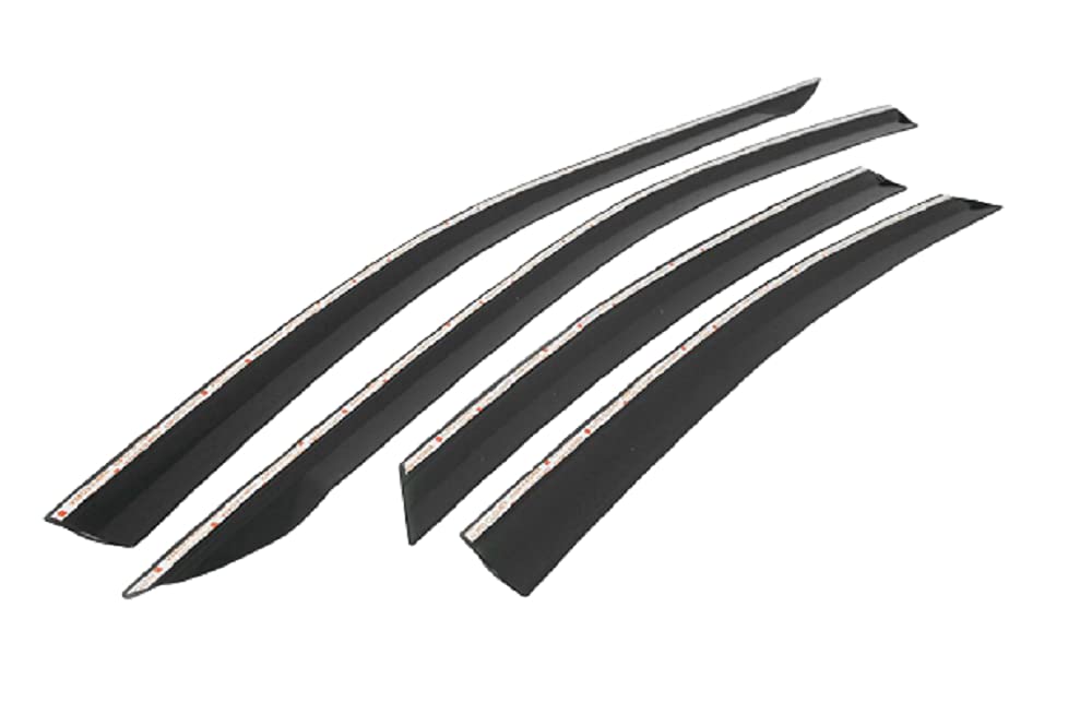 AUTO CLOVER Tape-On Rain Guards for Kia Forte 2019-2025, Smoked ABS Window Visors, 4 Pcs Set, Out-Channel Vent Shades