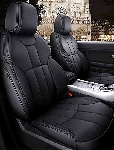 Pegasus PremiumPremium PU Leather Car Seat Covers for Tata Punch (Black) | Faux Leather | Compatible with Car(Set of Front & Rea