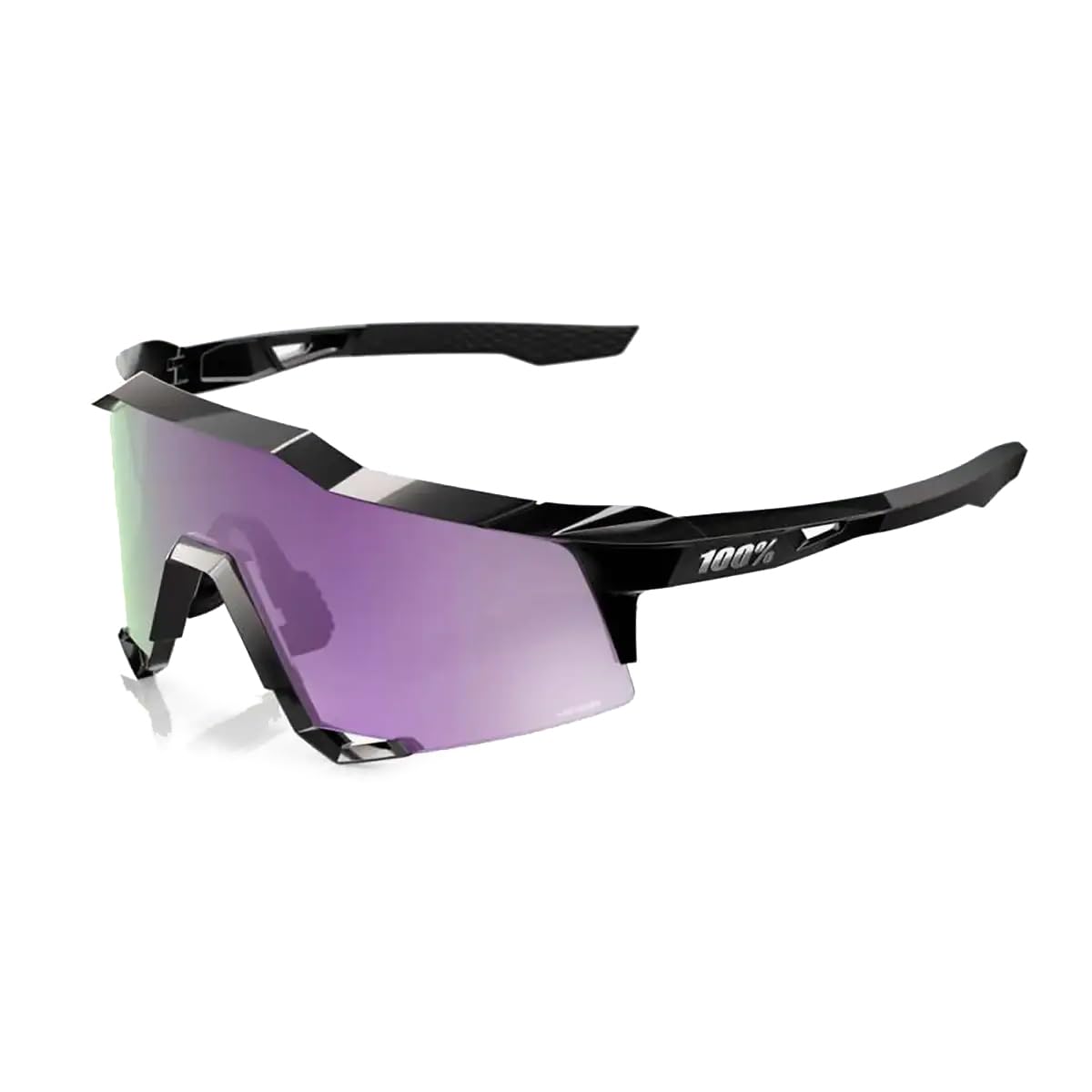 100% SPEEDCRAFT Polished Black - HiPER Lavender Mirror Polarized Lens