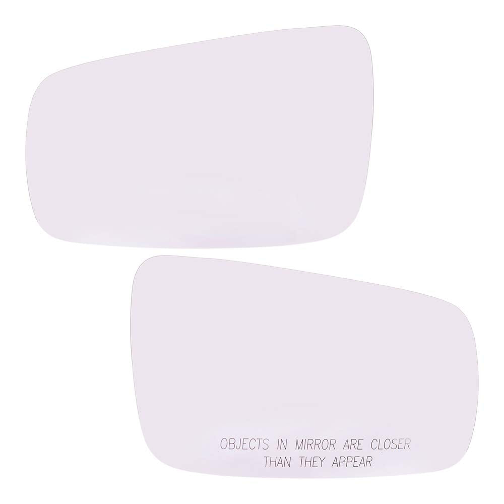 Brock Replacement Driver and Passenger Side Clear Mirror Glass and Base without Heat and Split Glass Compatible with 1999-2007 G