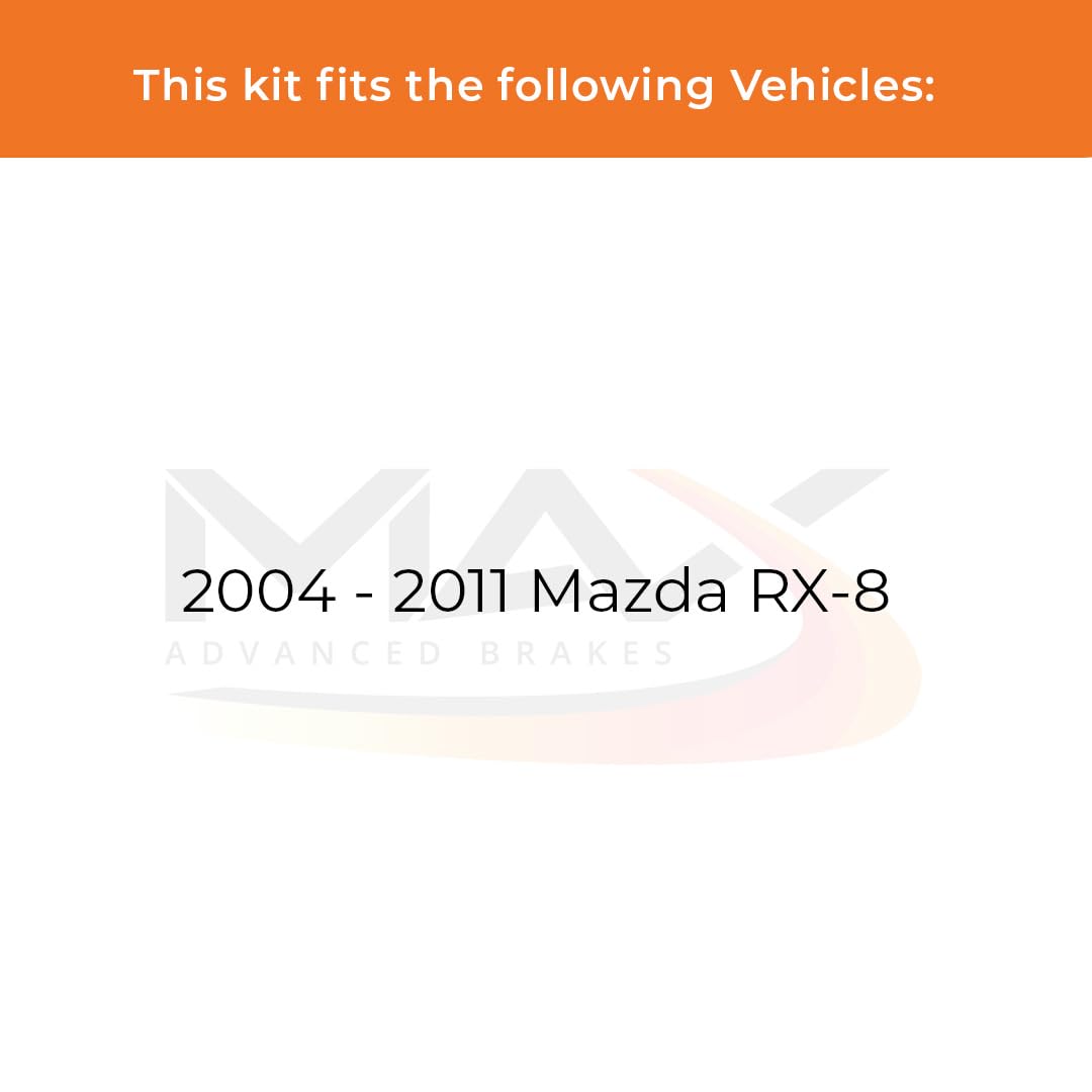 Max Advanced Brakes Rear Brake Kit Compatible With 2004 2005 2006 2007 2008 2009 2010 2011 Mazda Rx-8 Replacement Premium Oe Dis