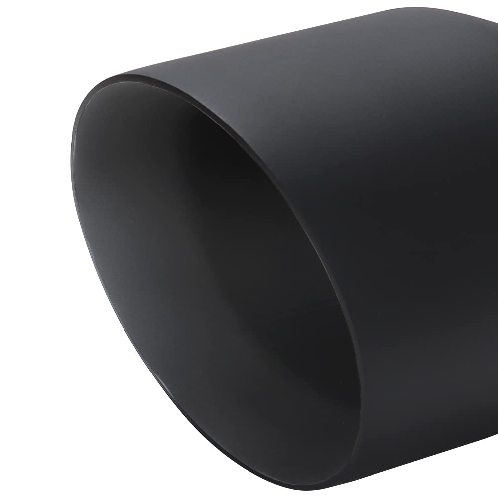 Lcgp 2.5'' Inlet Universal Diesel Exhaust Tip 4.5'' Outlet 7'' Long Tail Tip, Black & Double Wall Angle Cut