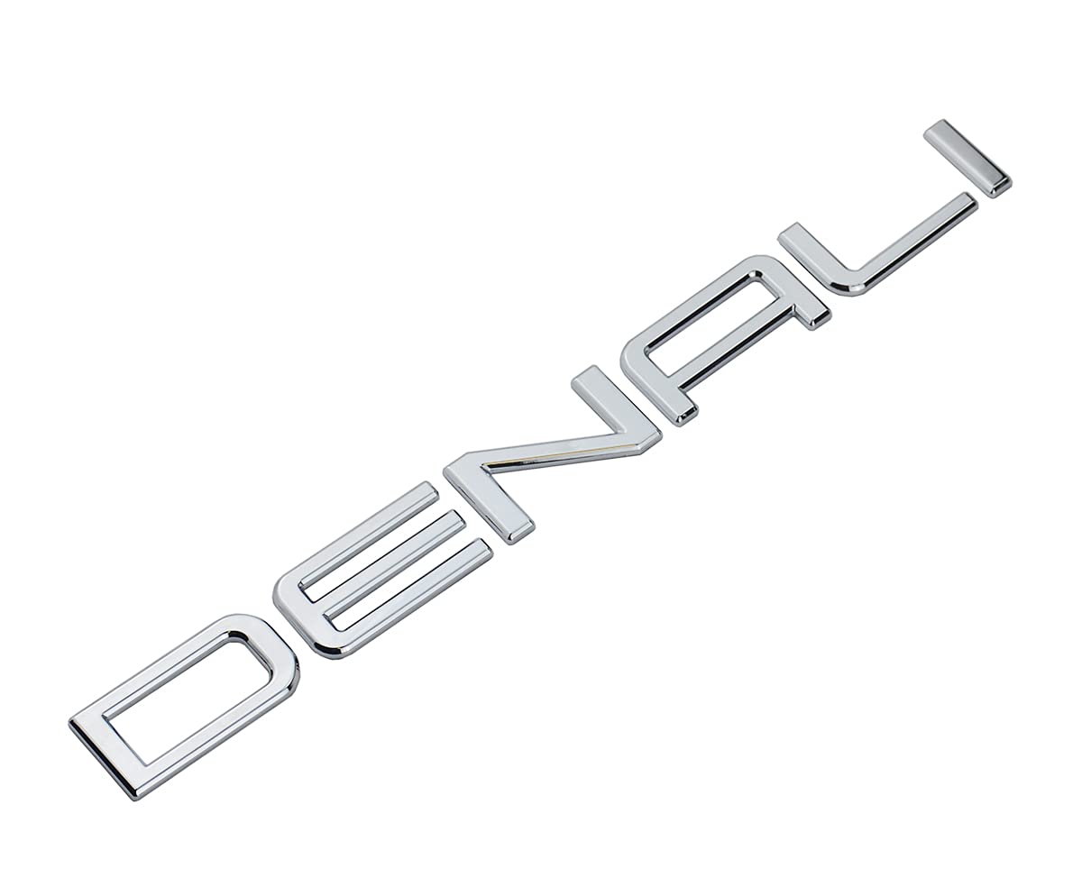 2Pc Denali Door Emblem Liftgate Badge Nameplate Envoy Yukon 15070426 Replacement For 01-08 Denali (Chrome)