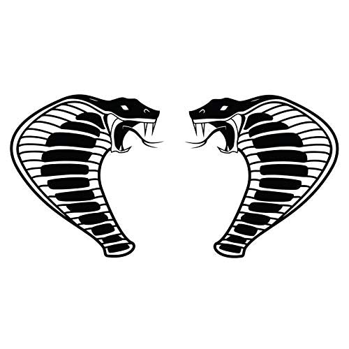 Cobra Snake (2 Pack) Vinyl Decal Sticker | Cars Trucks Vans Suvs Walls Cups Laptops | 5.5 Inch | Black | Kcd2638B