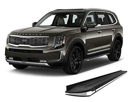 Black Horse Off Road Black Horse Exceed Running Boards Black Compatible With 2020-2023 Kia Telluride|2020-2023 Hyundai Pallisade-Ex-K376