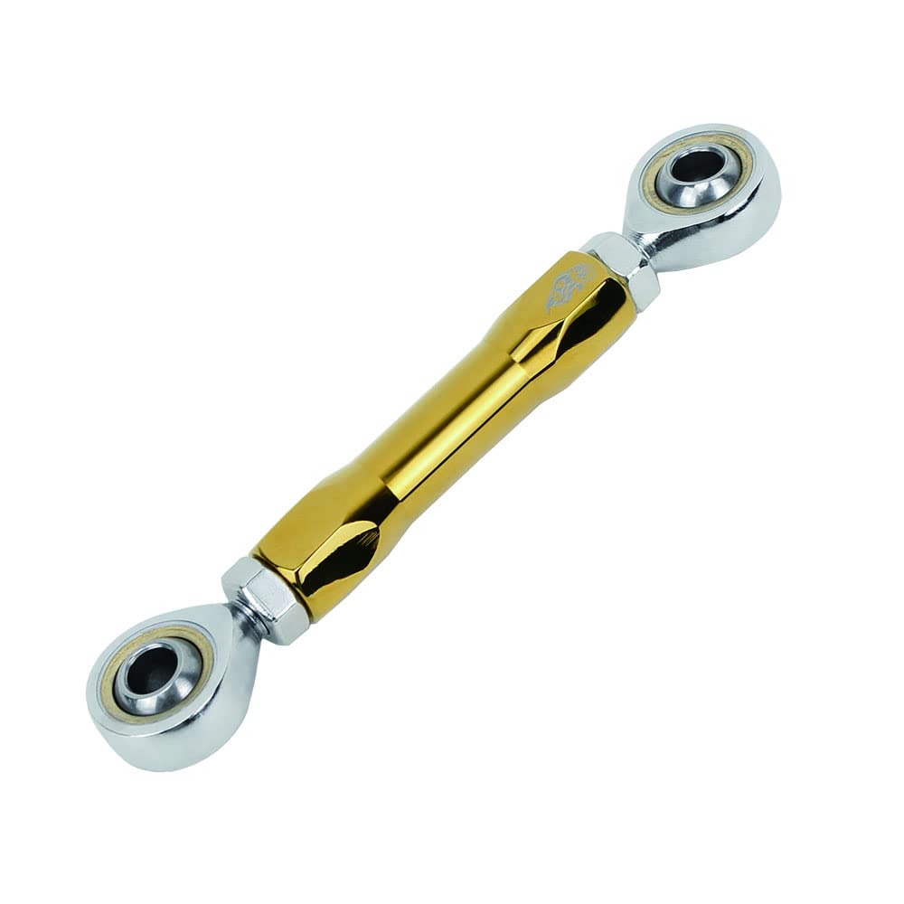 POWER JAMES Titanium Gold Plated Shifter Mid-Control Shift Linkage Rod for Harley Davidson 1984-2017 Dyna, 2018-Later Street Bob