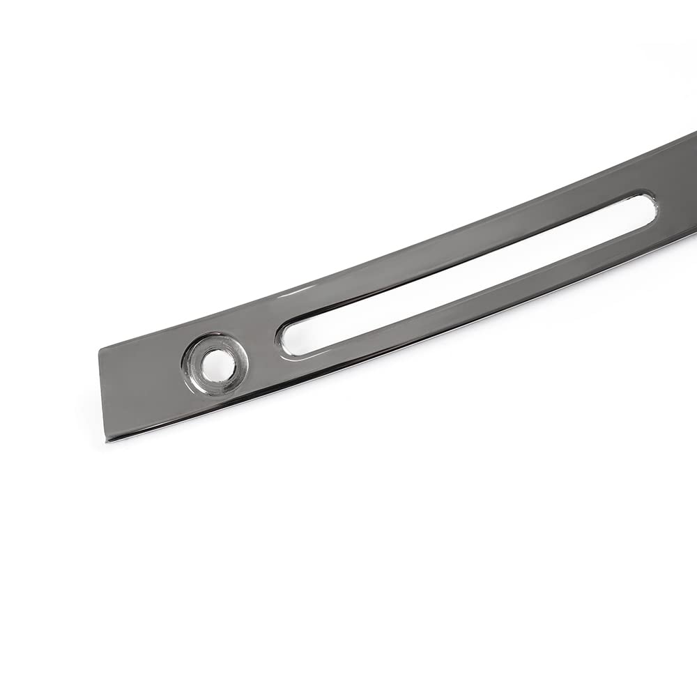 Wynmoto Polished Stainless Slotted Batwing Windshield Windscreen Trim Chrome Compatible For 96-13 Harley Touring Electra Street Glide Ultra Limited Tri Glide 1996-2013
