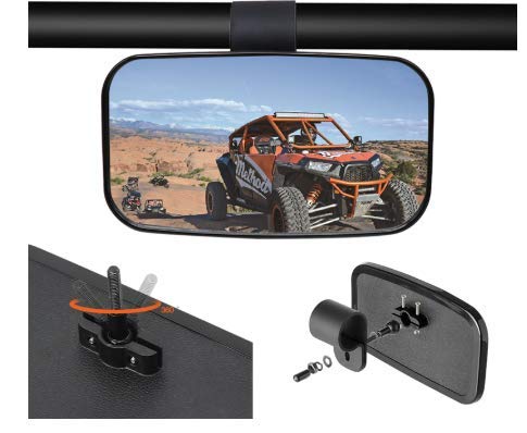DeYeShiKi UTV Rear View Mirror for 1.5'' - 2'' Roll Compatible With Shatter-Proof Tempered Glass Fits to Polaris Ranger, RZR Can