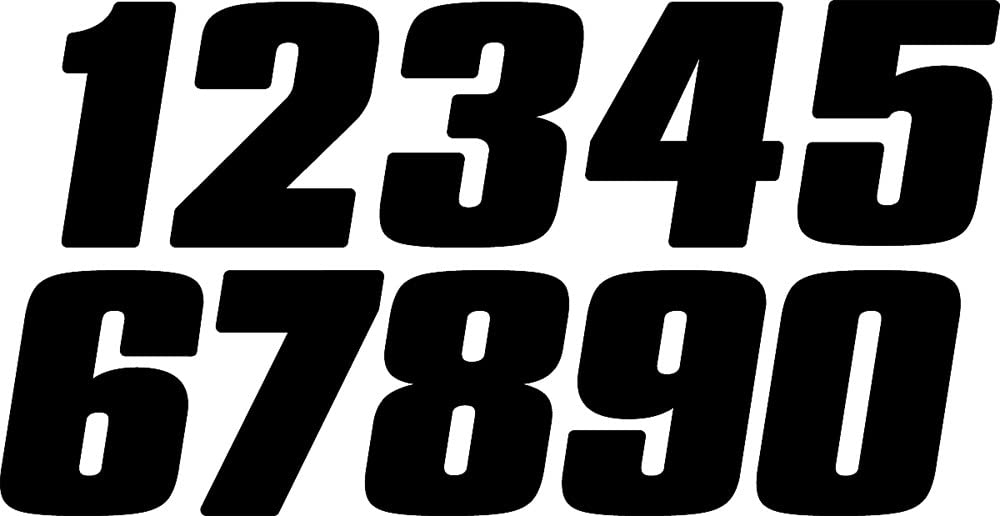 Dirt Digits DD43W1 White 4 HighGloss Precision Die Cut Vinyl Number 1, 3 Pack